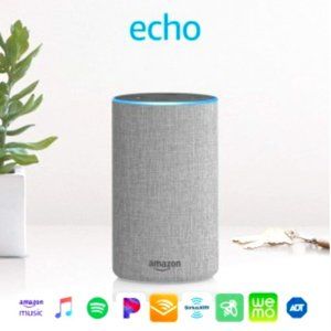 NEW Amazon Echo Gray Fabric Smart Speaker Alexa 2nd Gen NIB
